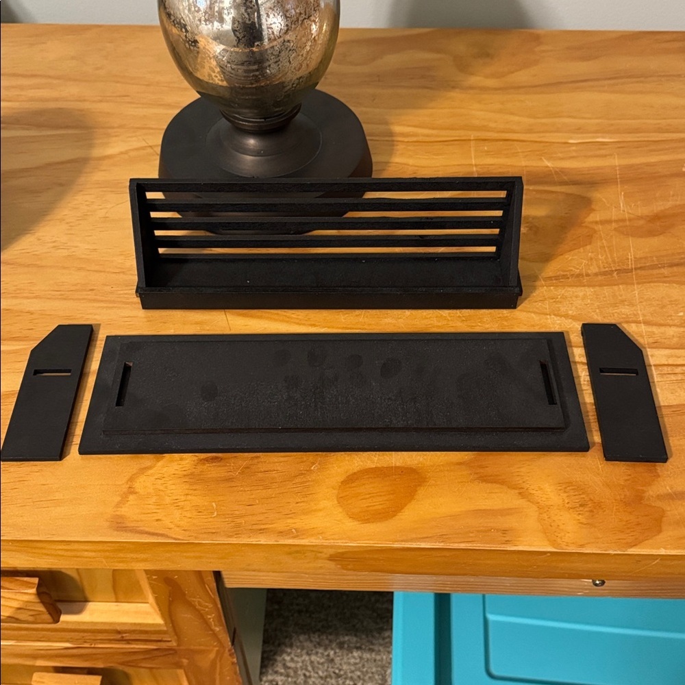Black Wooden Display Rack Shelf - Picture 4 of 4